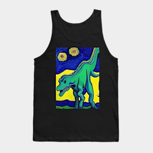 GREEN DINOSAUR VAN GOGH STYLE Tank Top